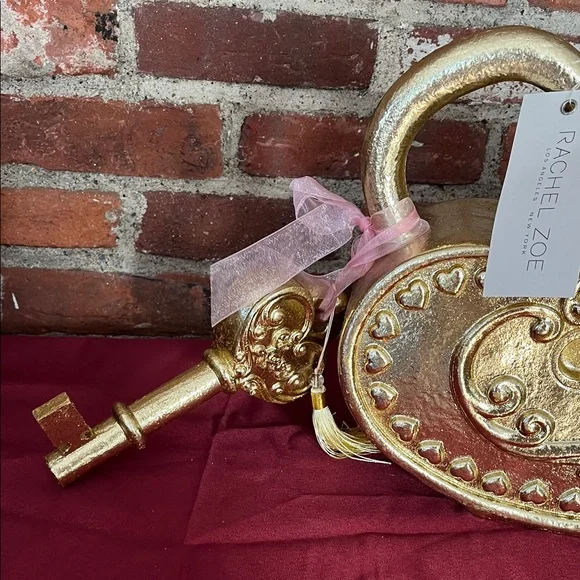 Rachel Zoe Gold Heart Lock with Key Design - Picture 3 of 10